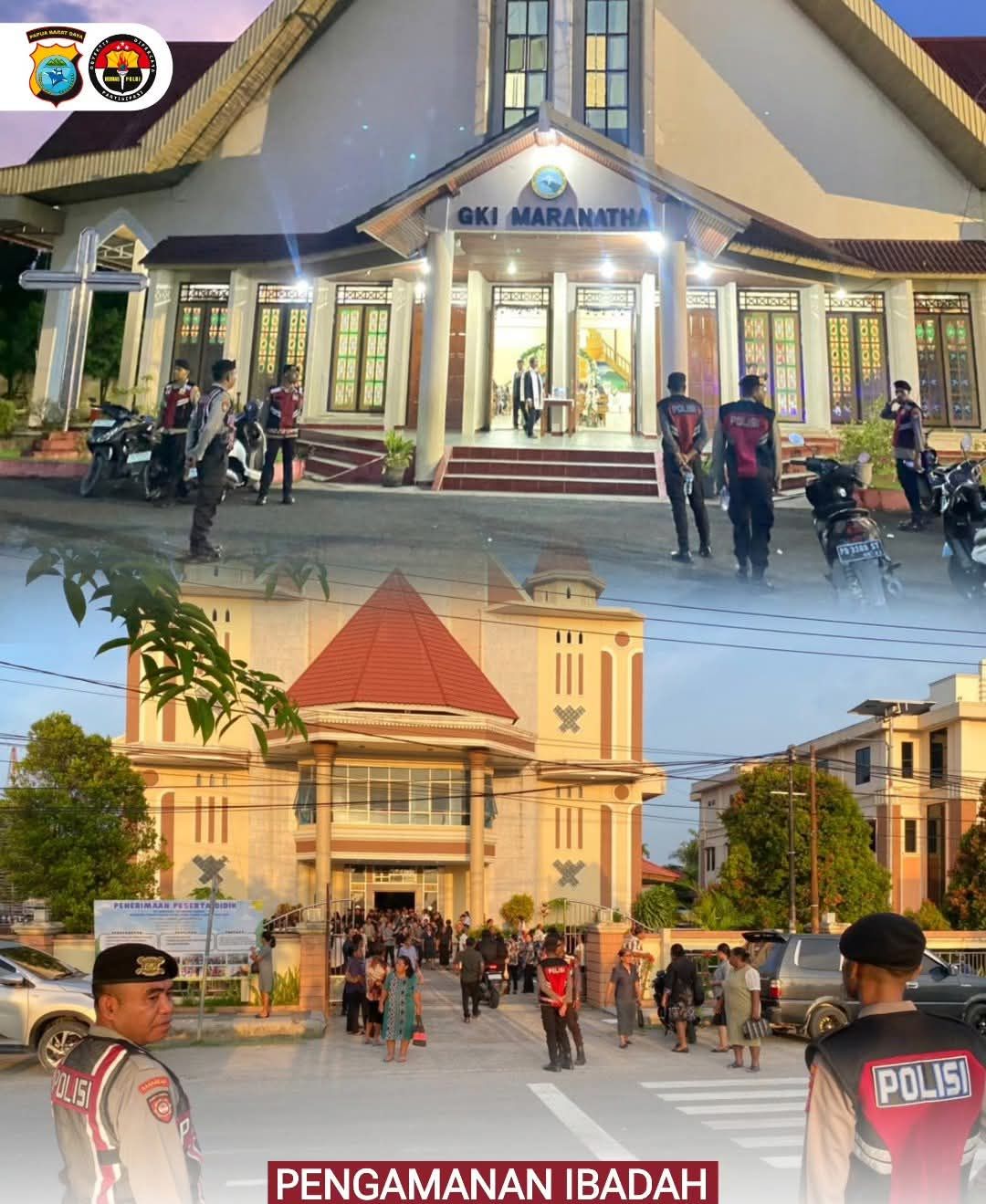 Polresta Sorong Kota Terjunkan Ratusan Personel Amankan Ibadah  Paskah