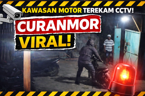 CCTV Bongkar Aksi Curanmor  di Timika, Pelaku Masuk Garasi dan Gasak Motor Warga