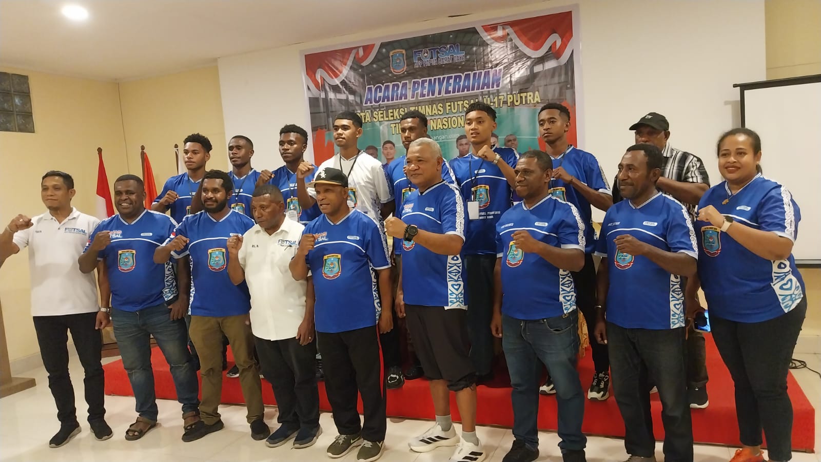 AFP Papua Barat Daya Lepas 7 Calon Pemain Timnas Futsal U-17  ke Makassar Ikuti Seleksi Tahap Kedua