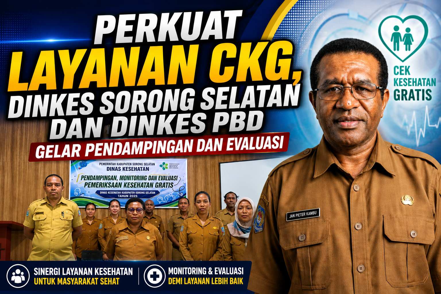 Perkuat Layanan CKG, Dinkes Sorong Selatan dan Dinkes PBD Gelar Pendampingan dan Evaluasi