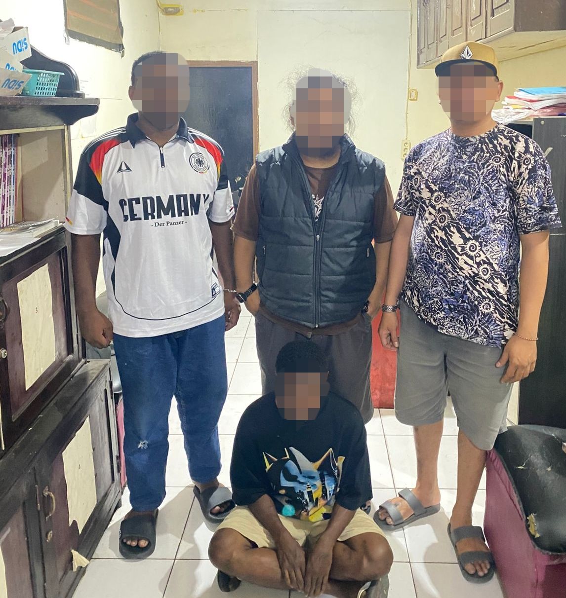 Tim Elang Polsek Sorong Barat Amankan Terduga Begal yang Sempat Melarikan Diri