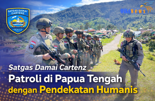 Satgas Damai Cartenz Patroli di Papua Tengah dengan Pendekatan Humanis