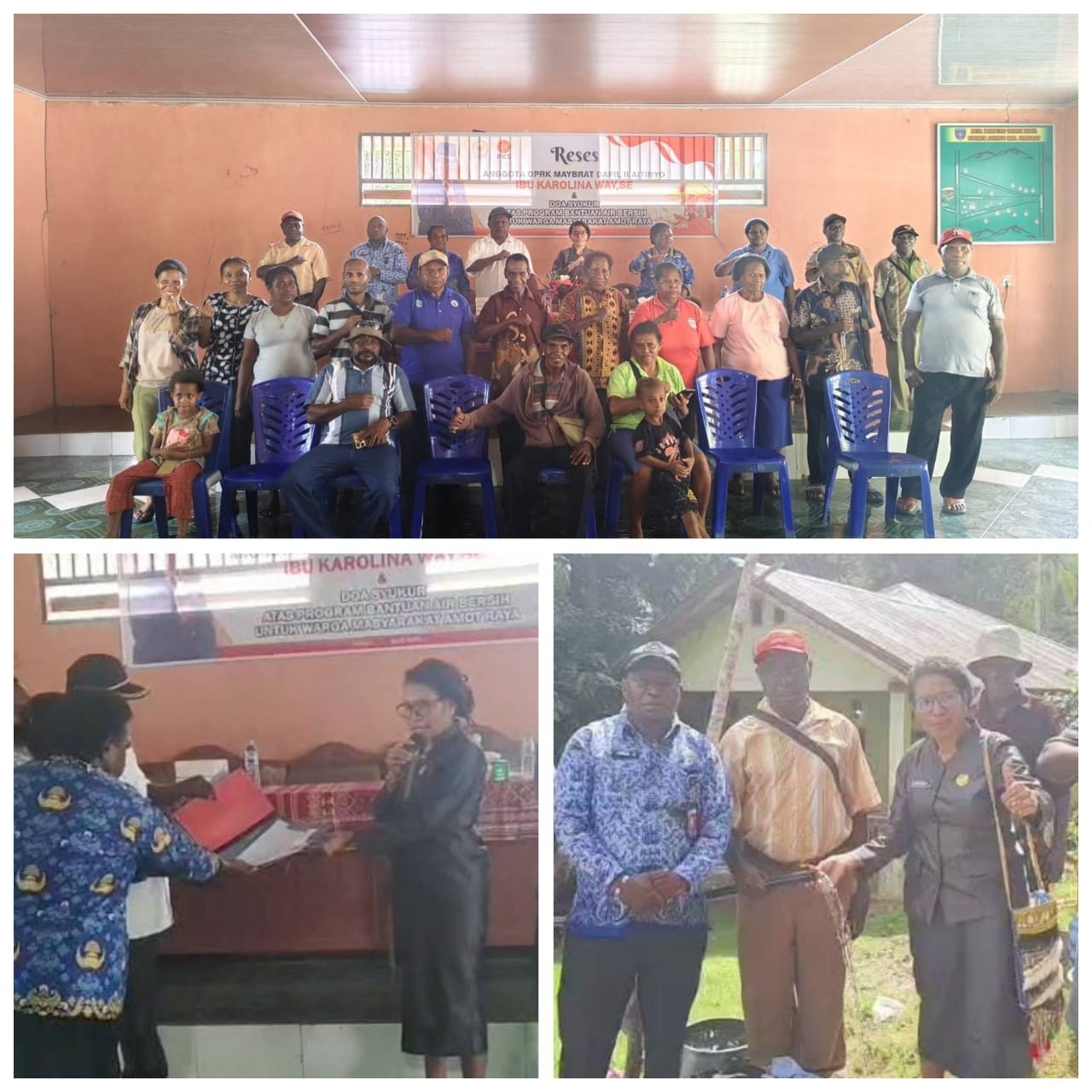 Anggota DPRK Maybrat Karolina Way Bersama Masyarakat Syukuran atas Program Air Bersih untuk 4 Kampung